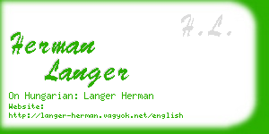 herman langer business card